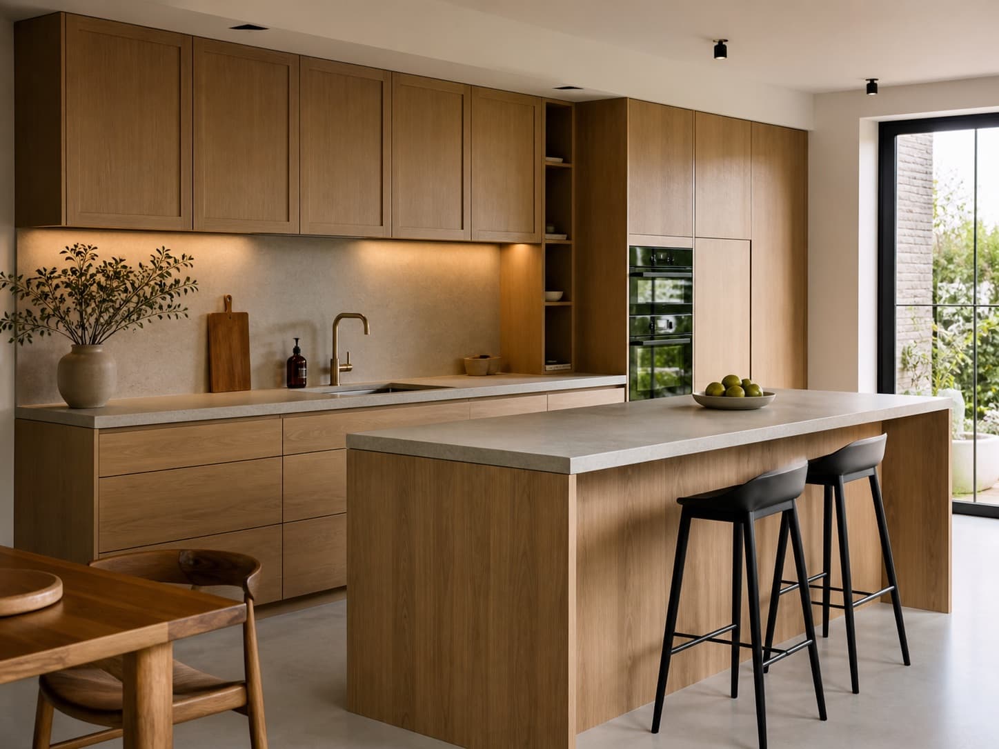 Cuisine dans un intérieur rénové